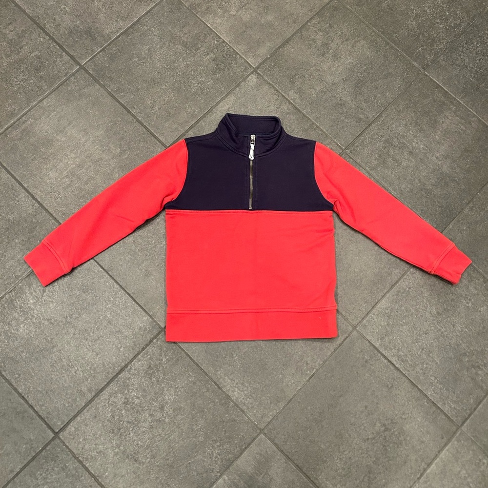 Crewcuts Boys Red and Navy Half-Zip Sweatshirt - Size M